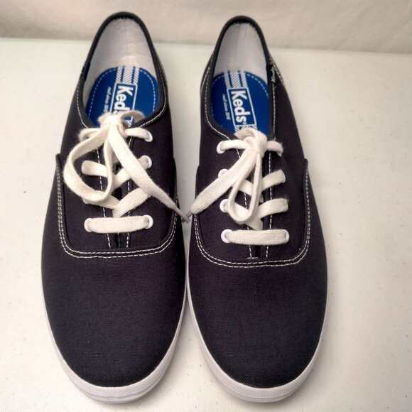 Keds Sneakers Shoes Women US Size 9.5 Blue Canvas Lace Up Classic Flat - Picture 9 of 16